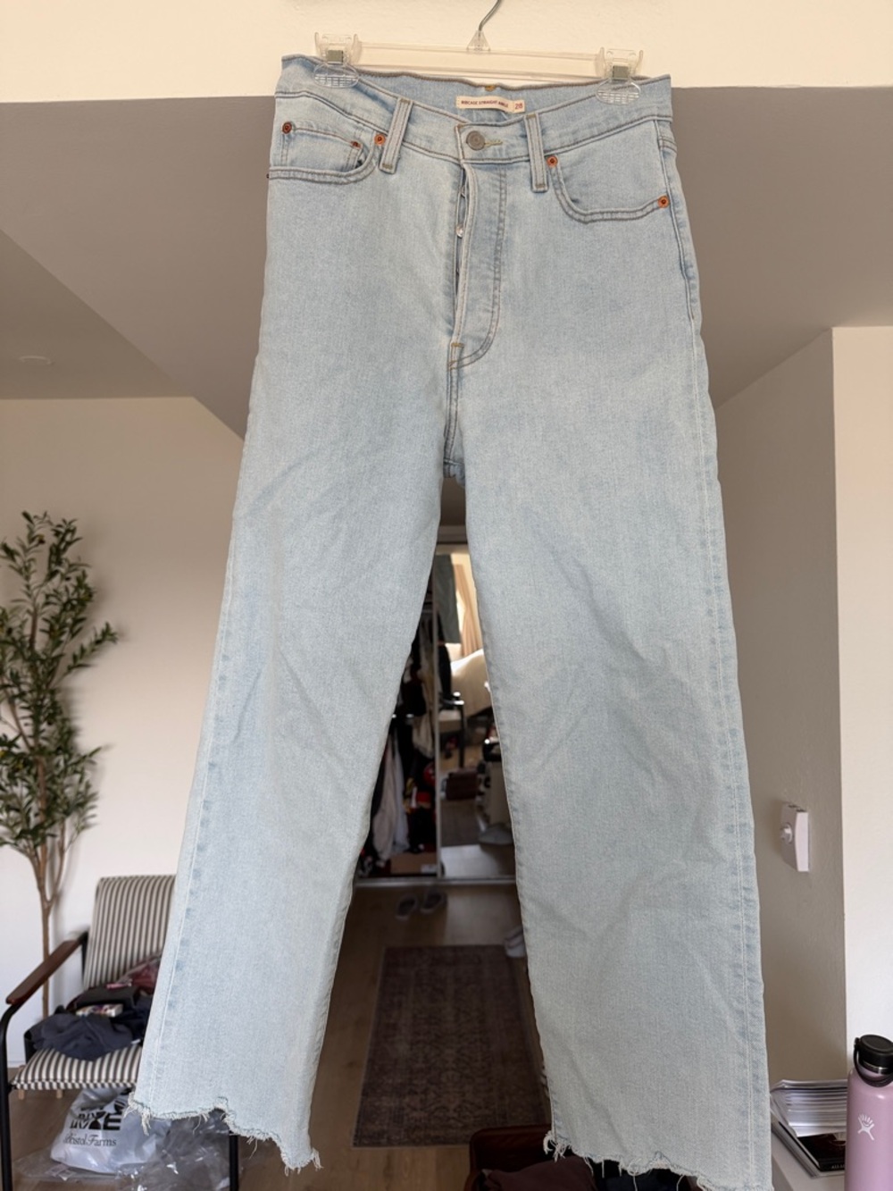 Levi’s Light Blue Ribcage Straight Ankle Jeans